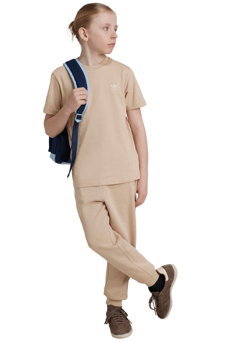 Kids' Essentials Trefoil Logo Cotton T-Shirt, Alternate, color, MAGIC BEIGE