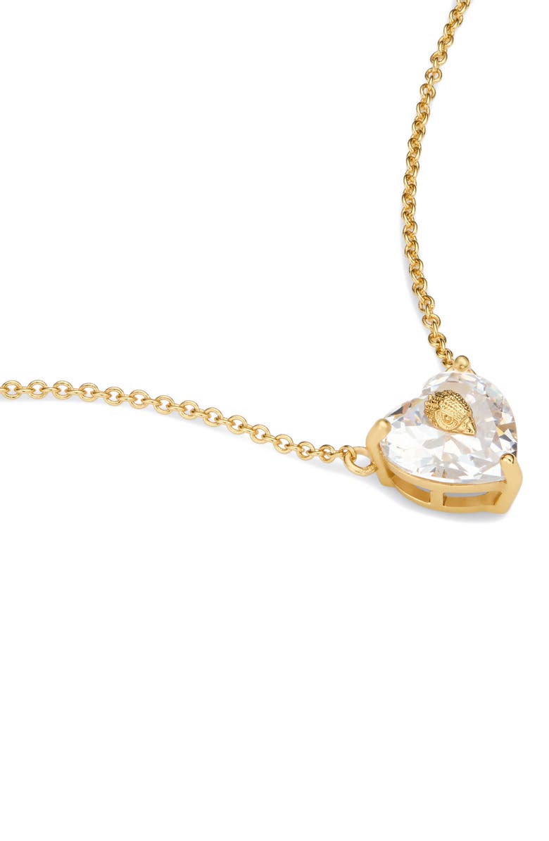 Kurt Geiger London Crystal Heart Pendant Necklace, Alternate, color, Gold/ Crystal