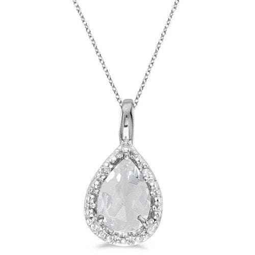 0.85ct, Topaz, White Gold