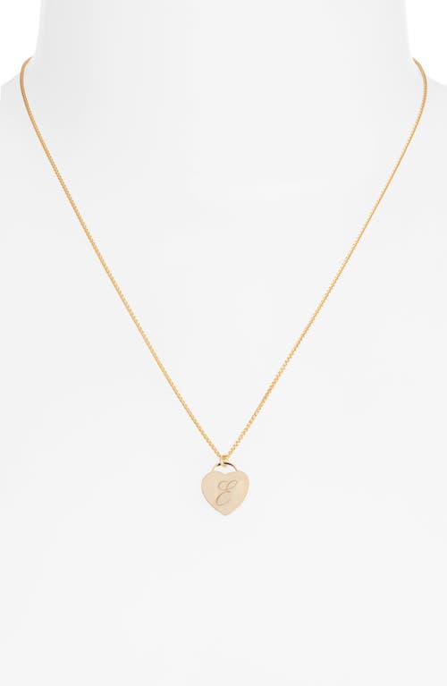 Set & Stones Alice Initial Heart Pendant Necklace In Gold