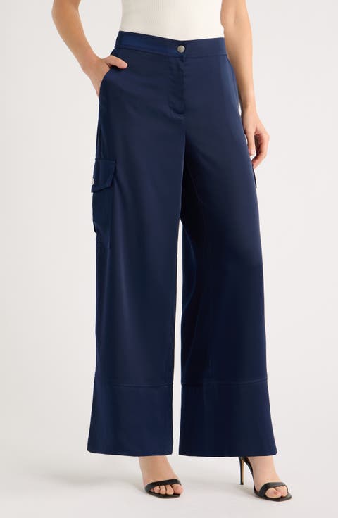 Wide Leg Bellows Pocket Trouser Pants