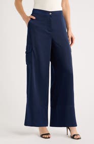 Bernardo Wide Leg Bellows Pocket Trouser Pants