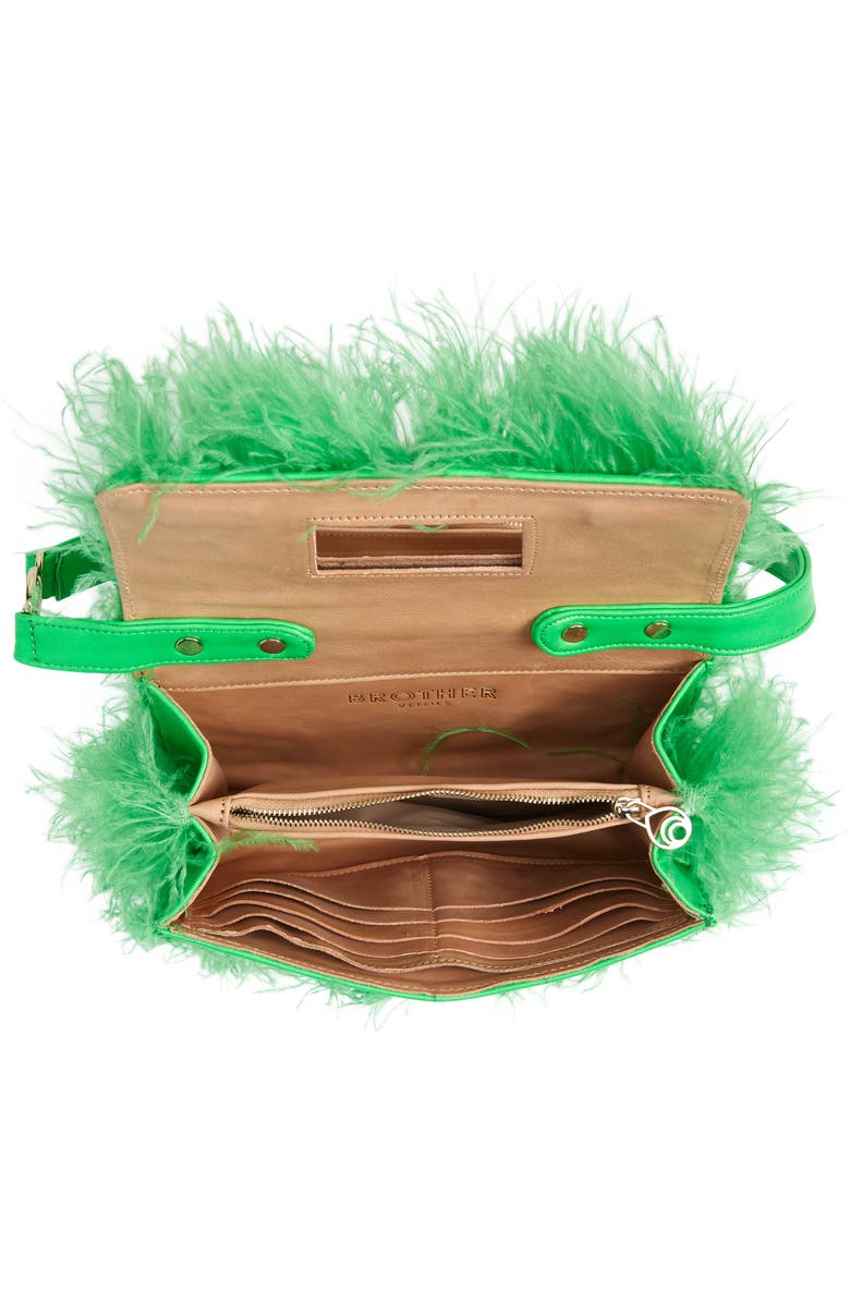Brother Vellies Lijadu Feather Shoulder Bag, Alternate, color,