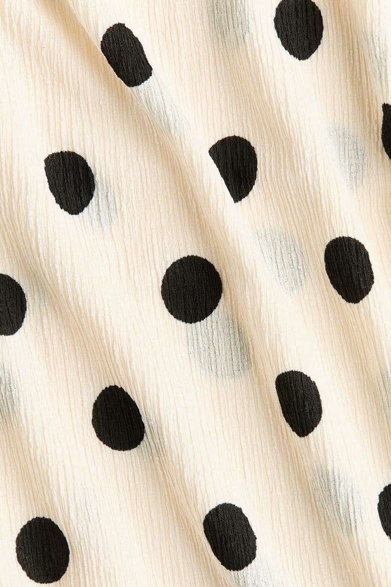 Smocked Strappy Dress, Alternate, color, Cream/dotted