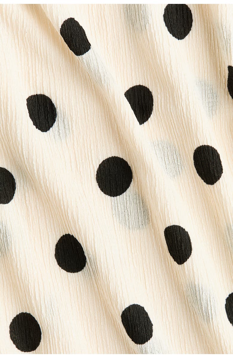 H&M Smocked Strappy Dress, Alternate, color, Cream/Dotted