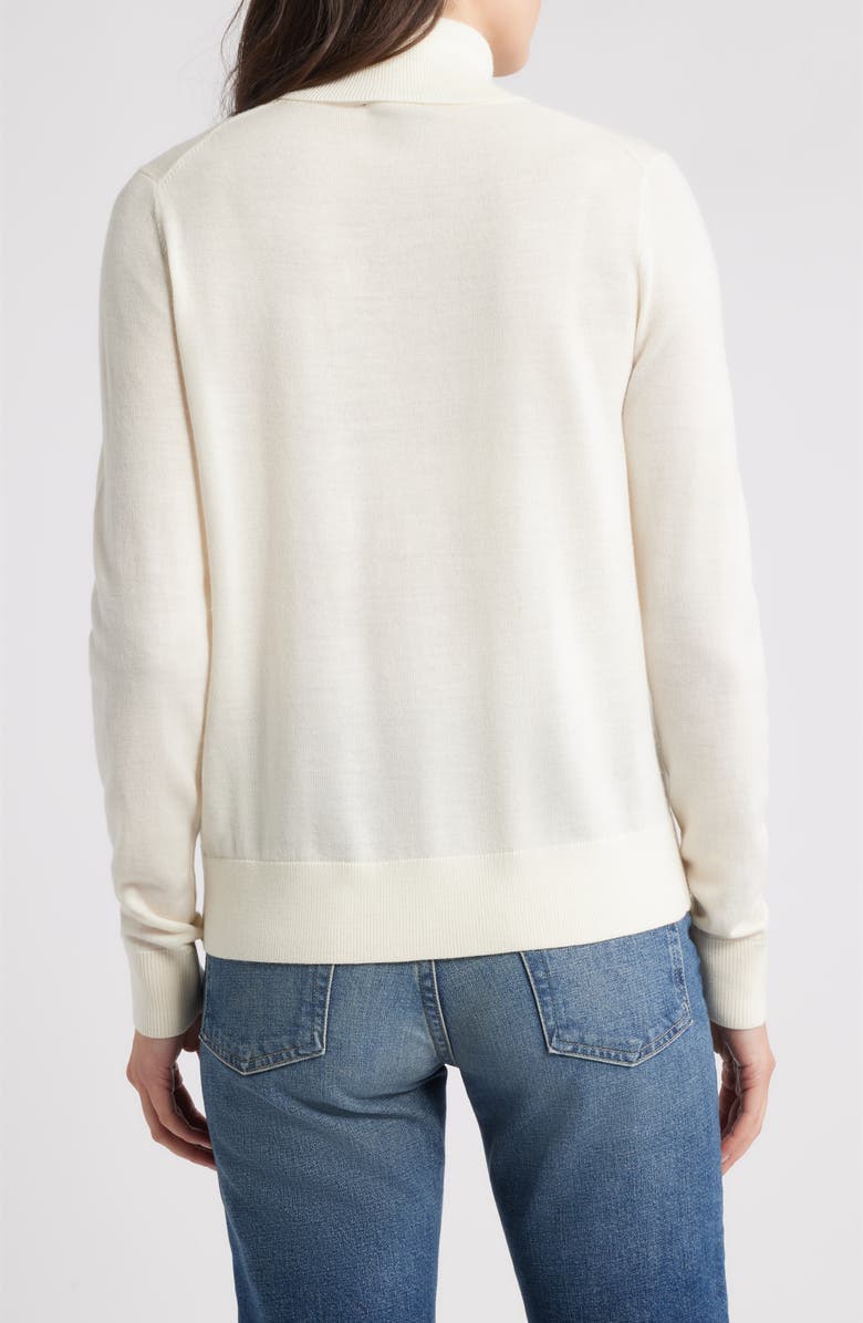 Pendleton Merino Wool Turtleneck Sweater, Alternate, color, Ivory