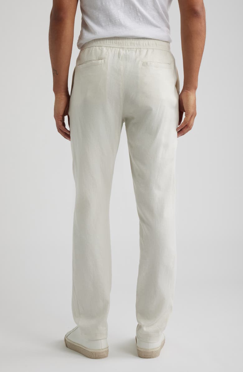Bugatchi Aerolinen Linen Blend Pants, Alternate, color, Ivory