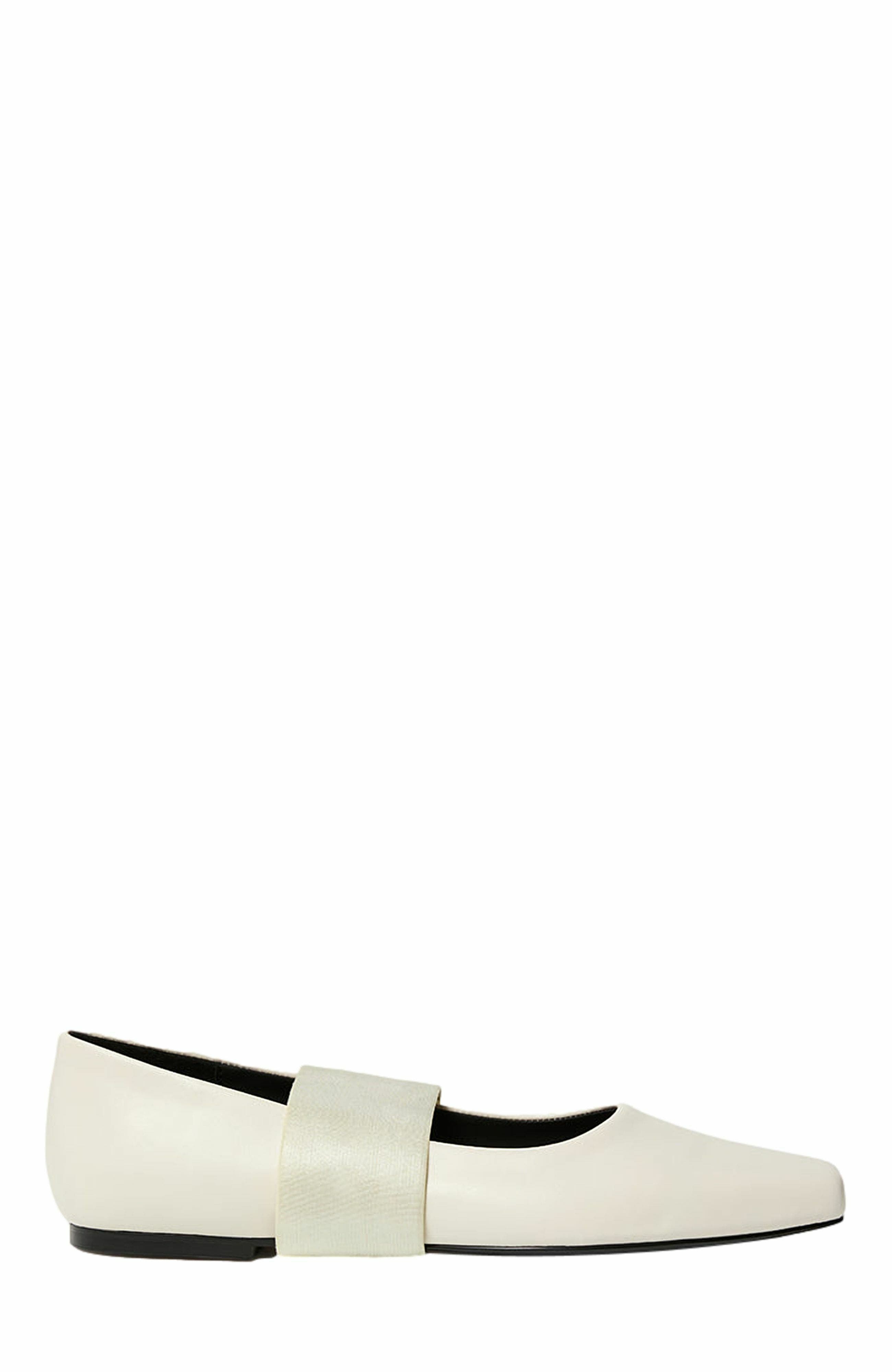 WeWoreWhat Strap Ballet Flat, Main, color, Ivory