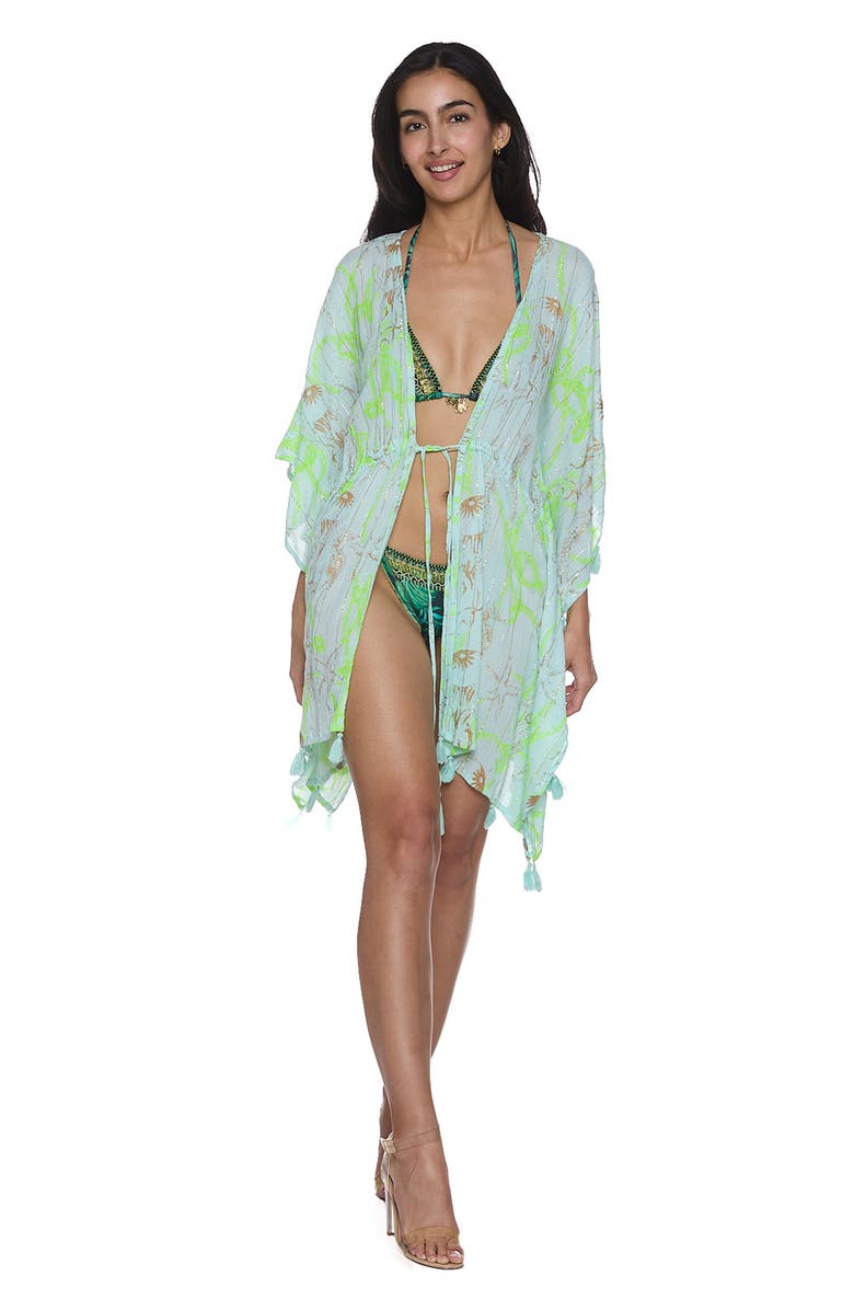 RANEES Cover-Up Robe, Alternate, color, Green Blue