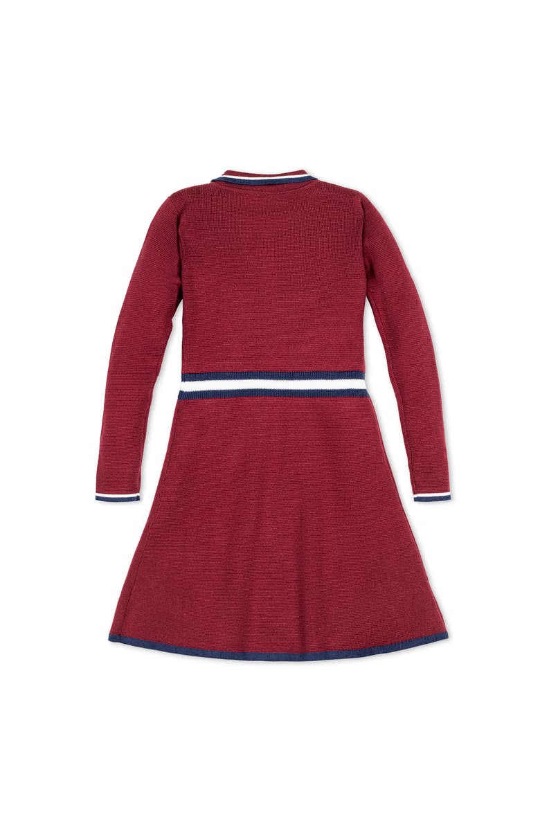 Hope & Henry Baby Girls' Organic Henley Sweater Dress, Infant, Alternate, color, Oxblood With Tipping
