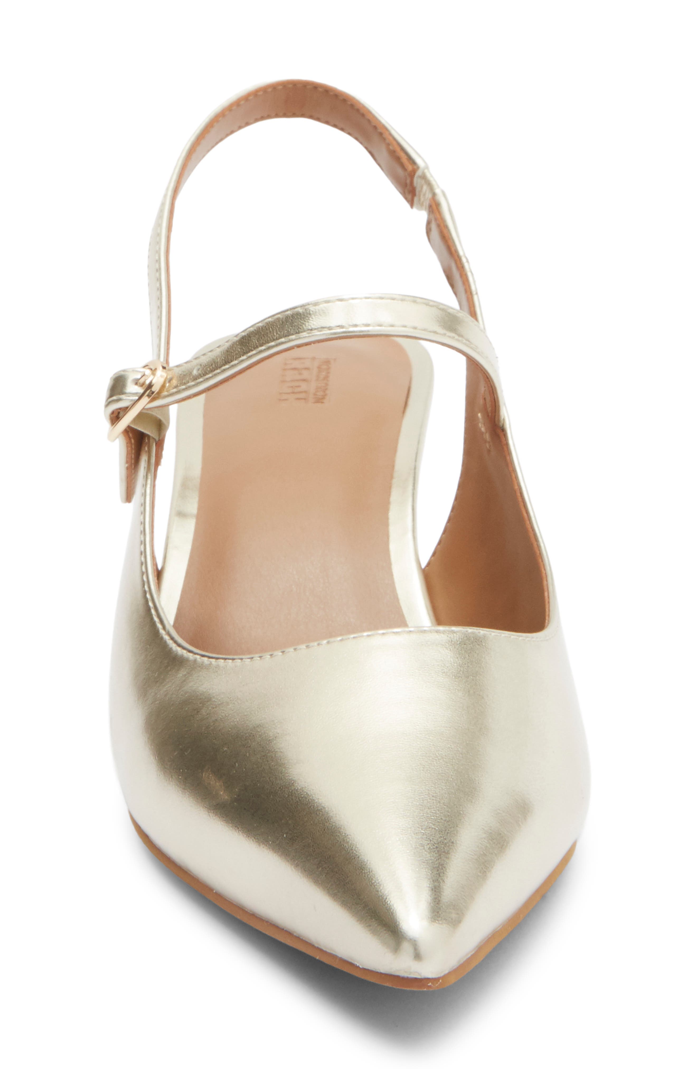 Miranda Slingback Pump, Alternate, color, PLATINUM GOLD