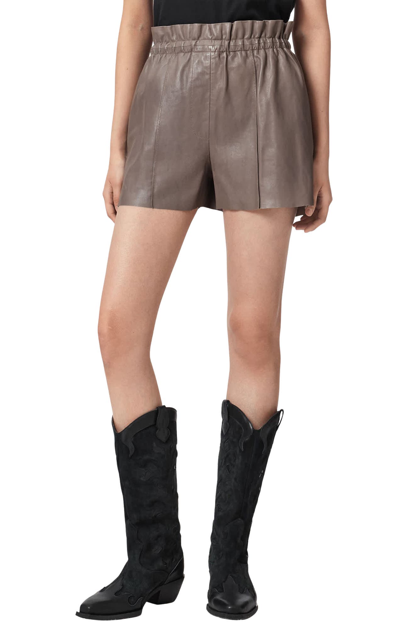 Fran Leather Shorts - image 5