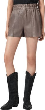 AllSaints Fran Leather Shorts