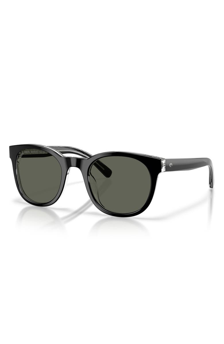 Costa Del Mar Middles 51mm Gradient Polarized Round Sunglasses, Alternate, color, Black / Gray