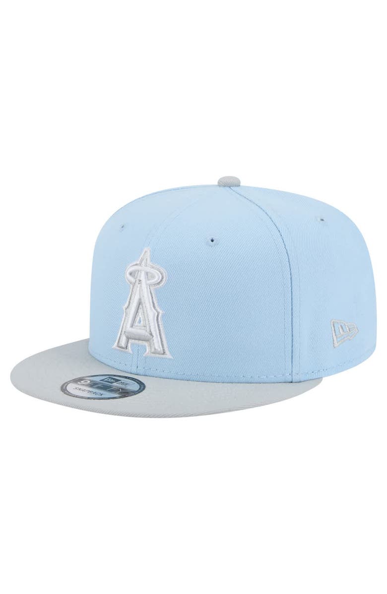 New Era Man's New Era Light Blue/Gray Los Angeles Angels 2-Tone Color Pack 9FIFTY Snapback Hat, Main, color, 