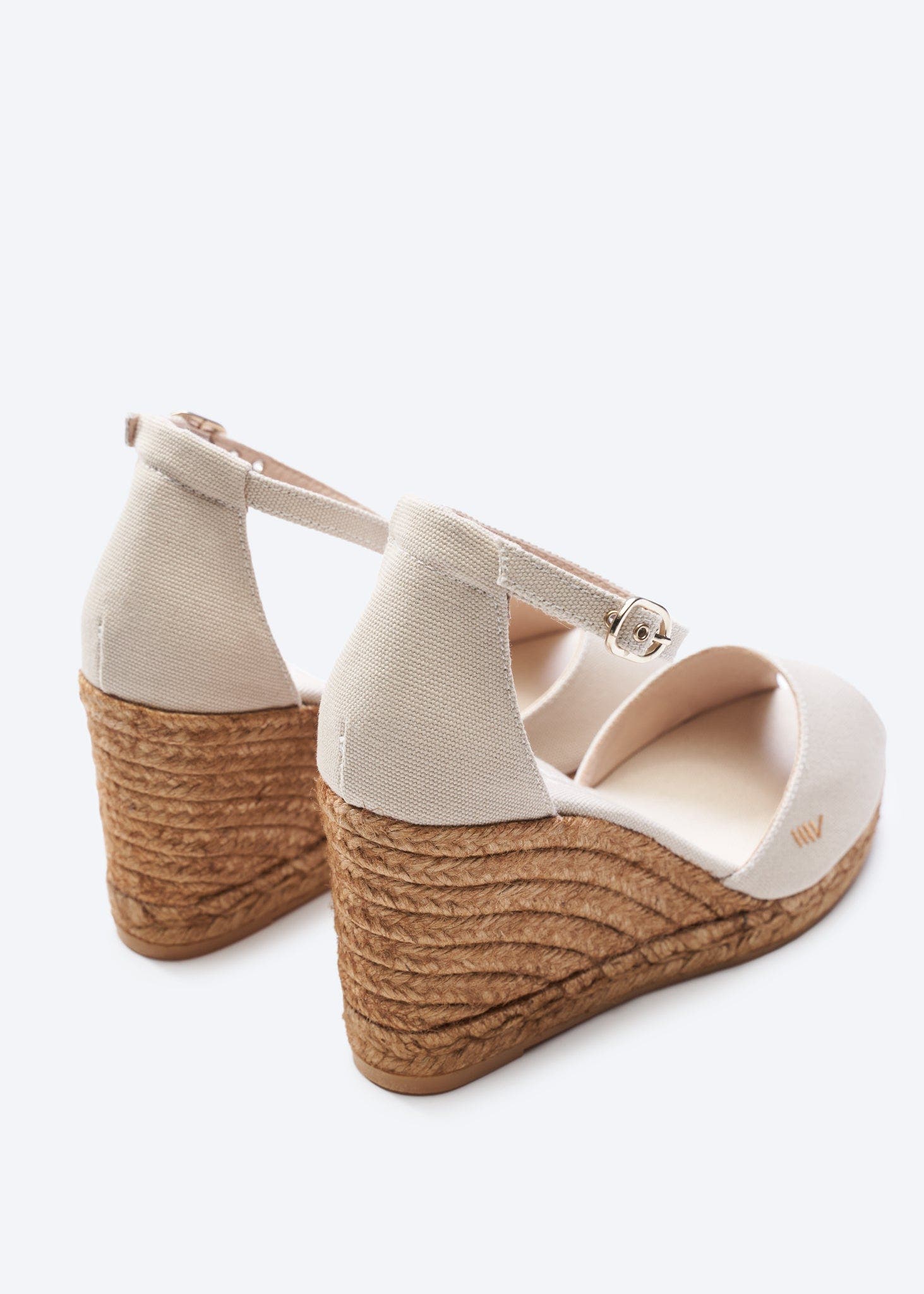 VISCATA Aiguafreda Canvas Espadrille Sandal Wedges, Alternate, color, Beige