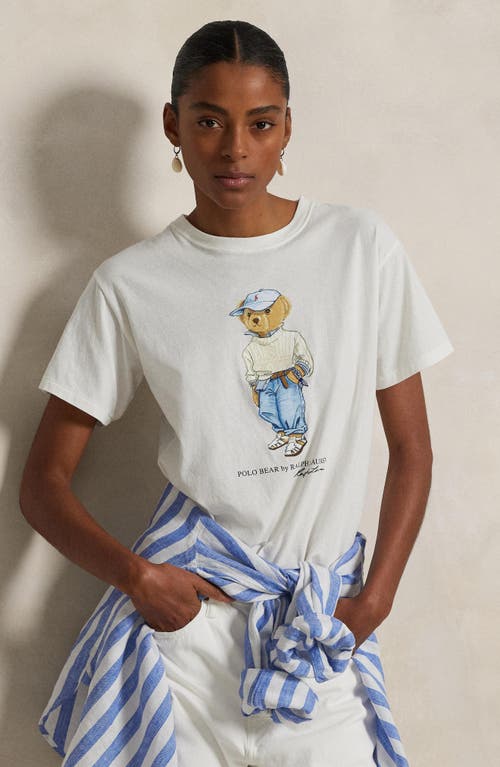 Polo Ralph Lauren Polo Bear Embroidered Graphic T-shirt In Nevis