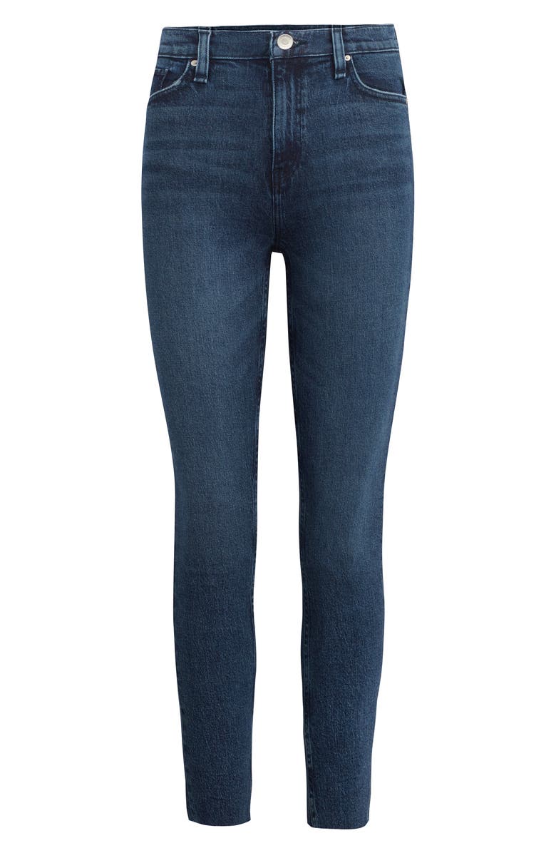 Hudson Jeans Harlow Ultrahigh Waist Raw Hem Ankle Cigarette Jeans, Alternate, color, Lakeside