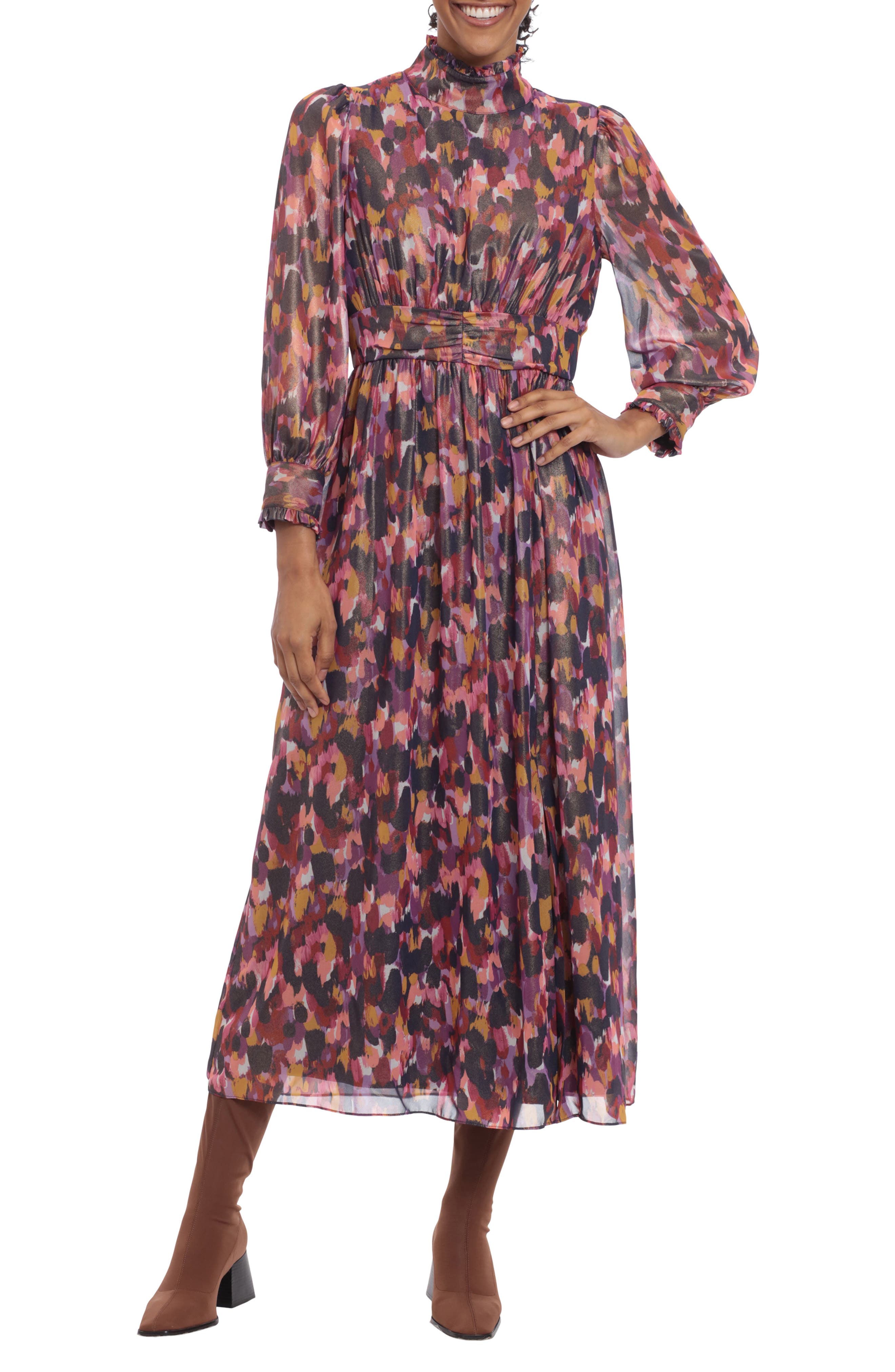DONNA MORGAN FOR MAGGY Long Sleeve Maxi Dress
