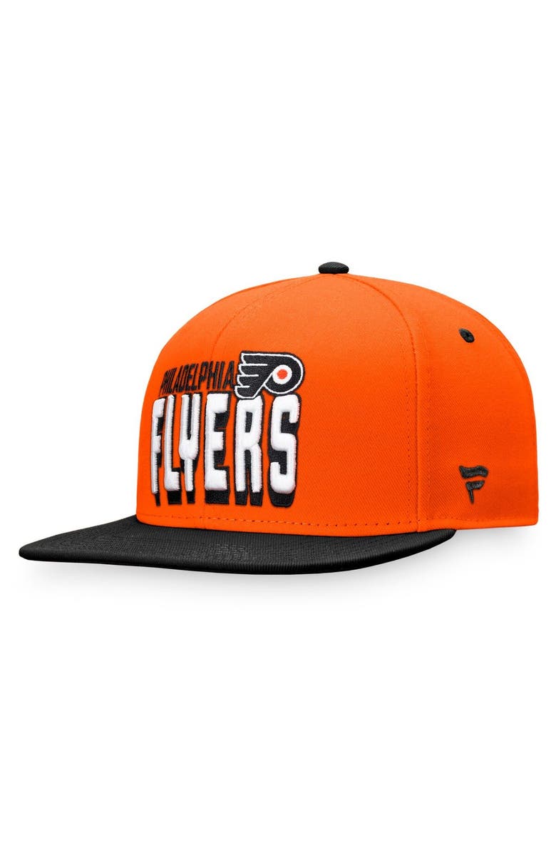 FANATICS Men's Fanatics Branded Orange/Black Philadelphia Flyers Heritage Retro Two-Tone Snapback Hat, Alternate, color, 