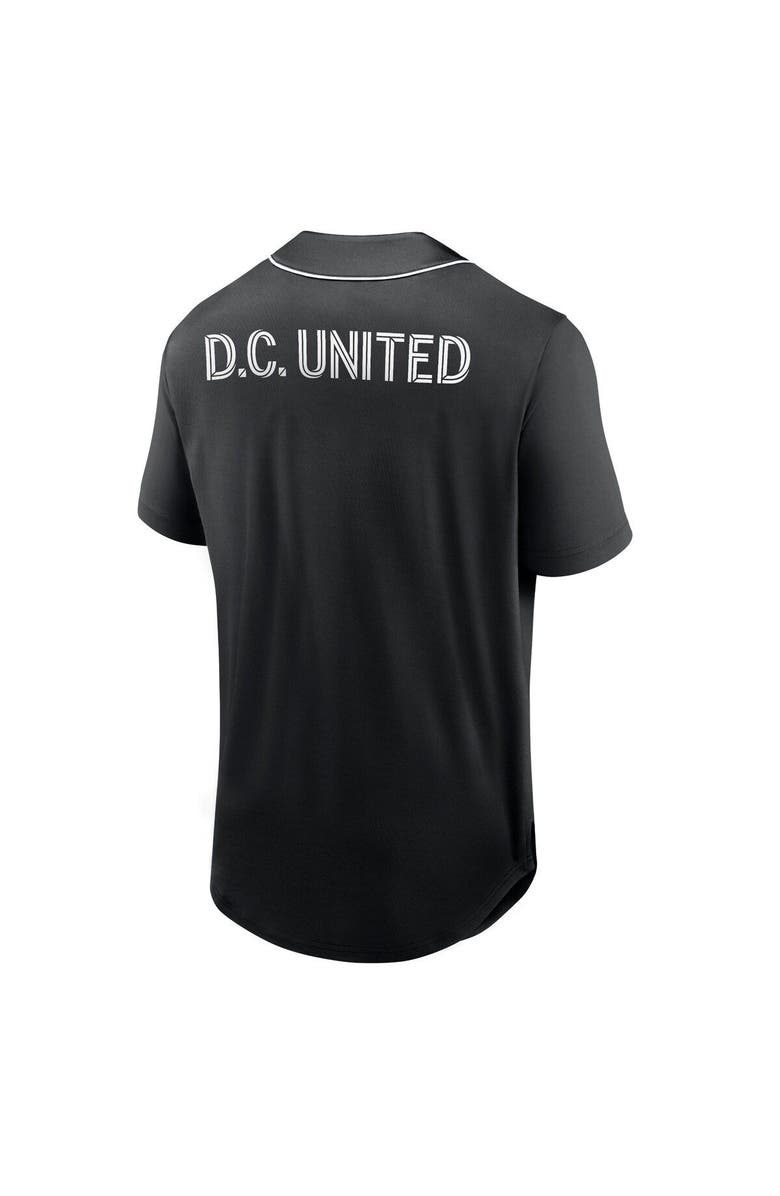 FANATICS Men's Fanatics Branded Black D.C. United Third Period Fashion Baseball Button-Up Jersey, Alternate, color, Black
