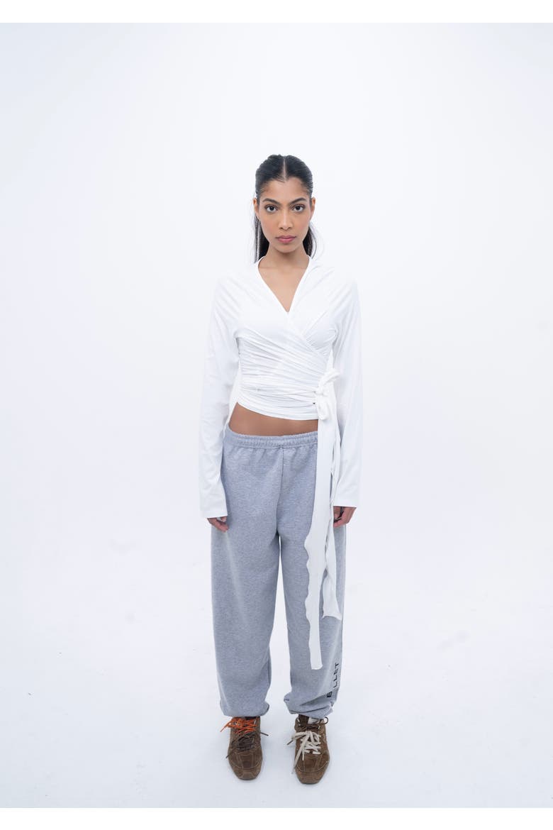 Ballet Wrap Top, Alternate, color, White