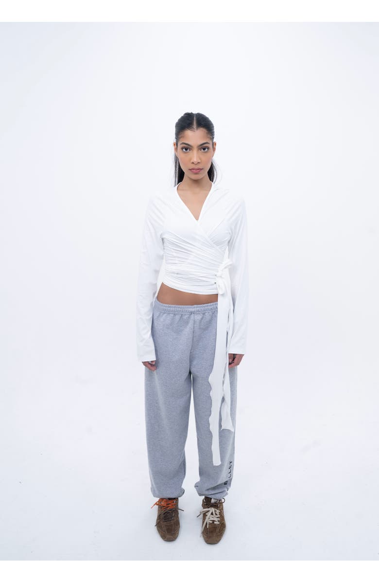 THE BALLET Ballet Wrap Top, Alternate, color, White