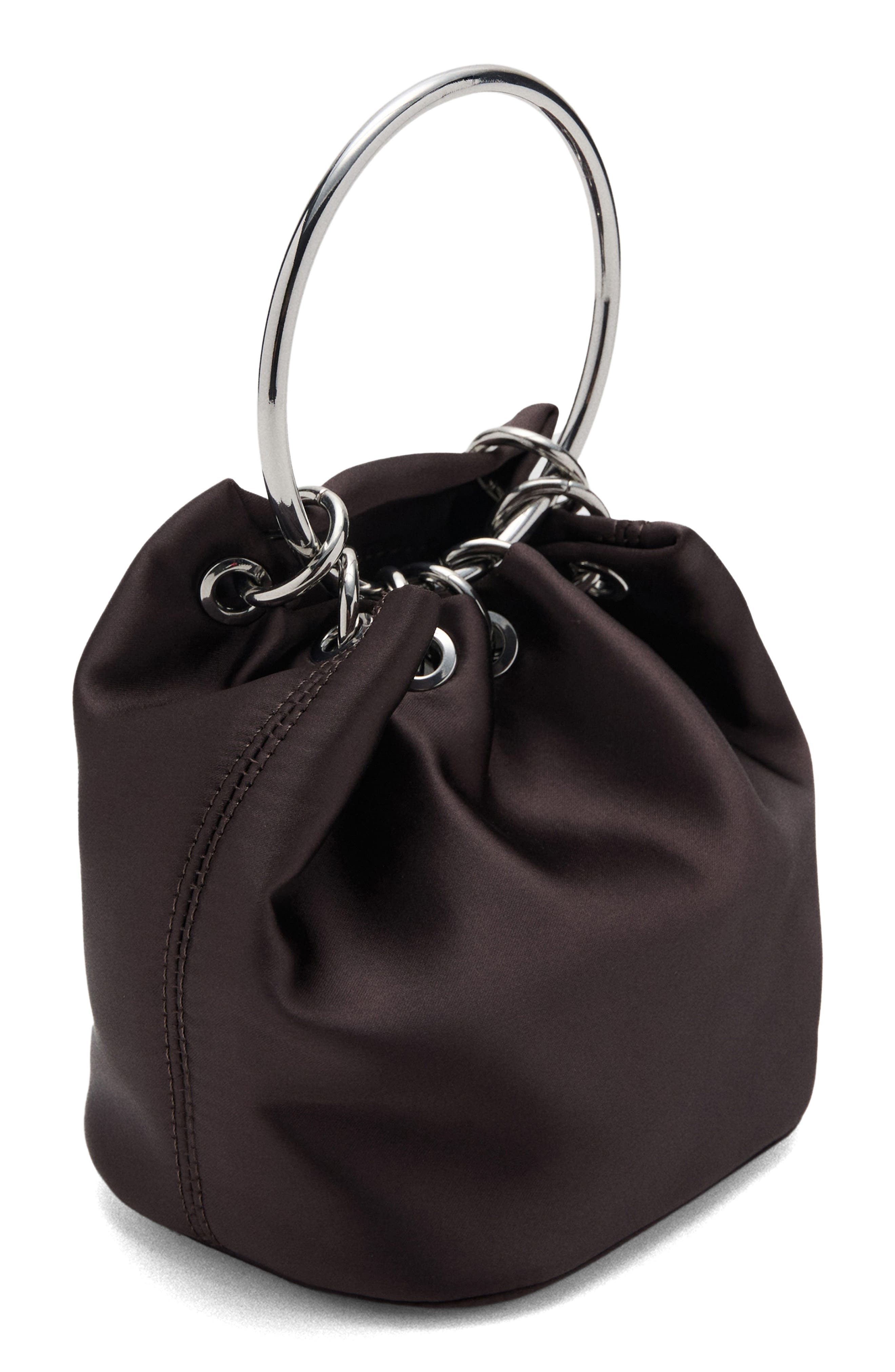 MANGO Satin Top Handle Bag, Alternate, color, 