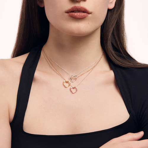 Nabs And Babs Lilo Heart Pendant In Silver