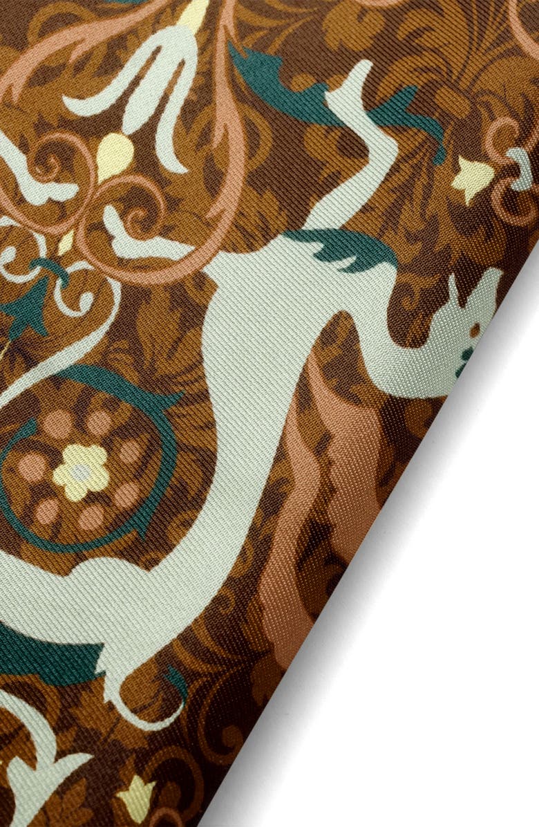 Cufflinks, Inc. Vincent De Paul Biltmore Renaissance Revival Pocket Square, Alternate, color, Brown