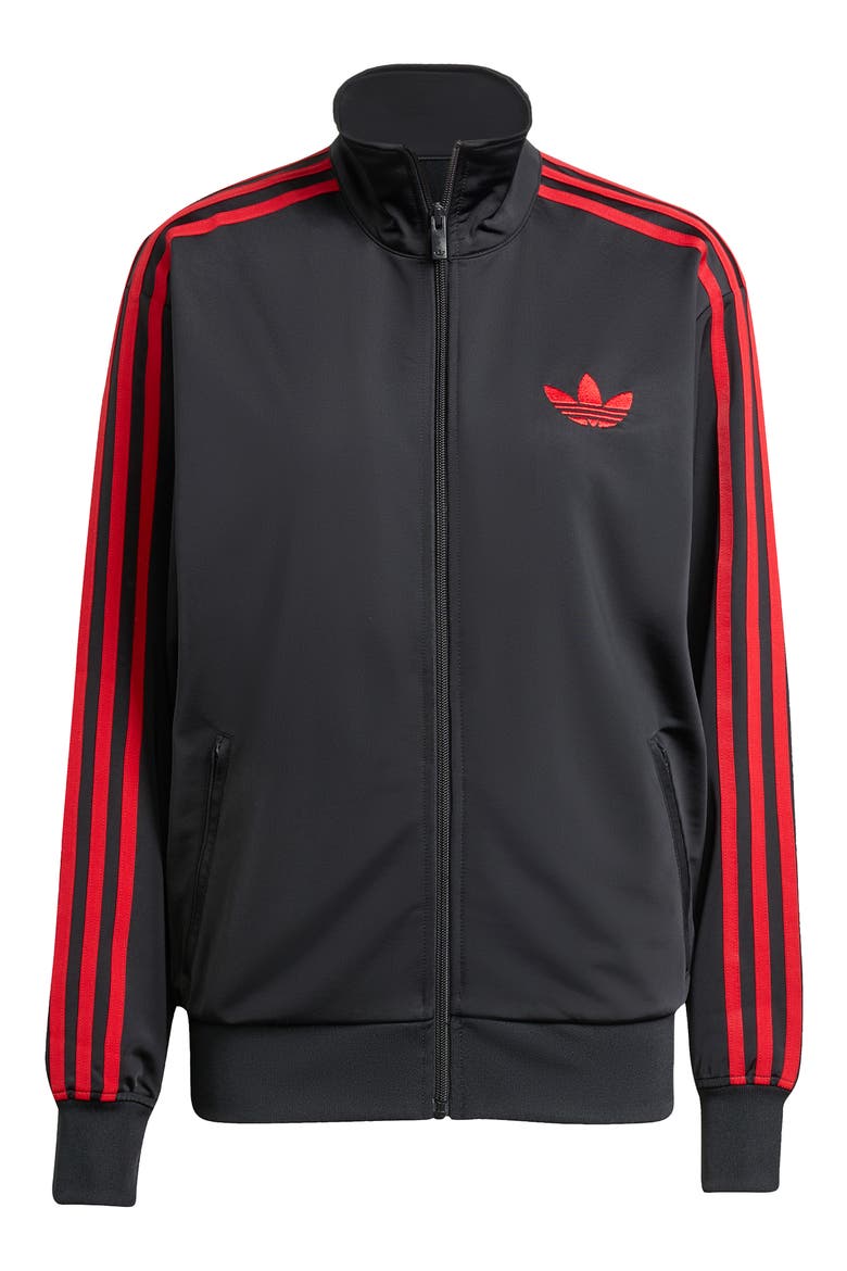 Firebird Recycled Polyester Track Jacket, Alternate, color, BLACK/ BETTER SCARLET
