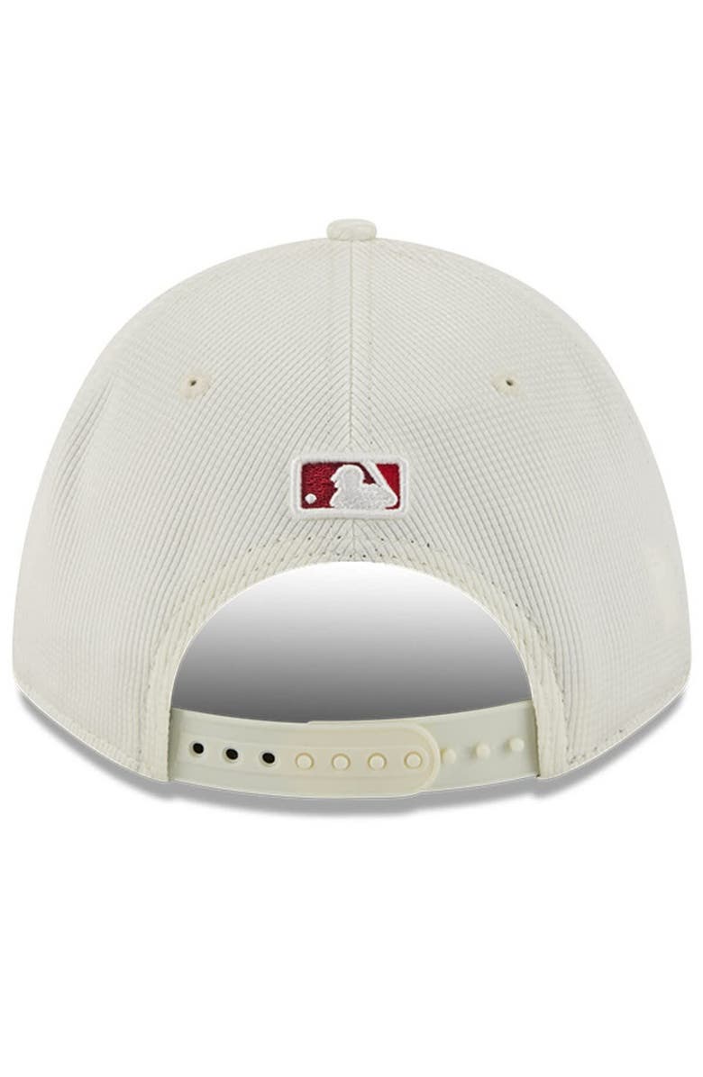 New Era Men's New Era Cream/Red Los Angeles Angels City Connect Batting Practice 9FORTY M-Crown Adjustable Hat, Alternate, color, Cream
