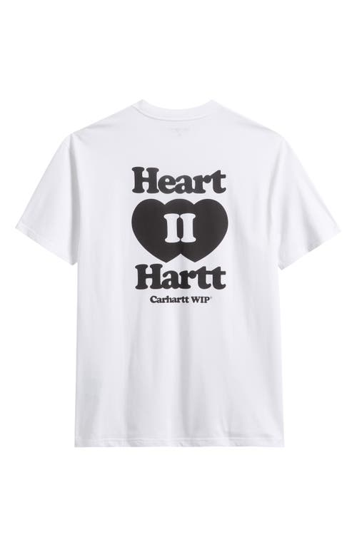 Carhartt Work In Progress Heart Ii Hartt Organic Cotton Graphic T-shirt In White