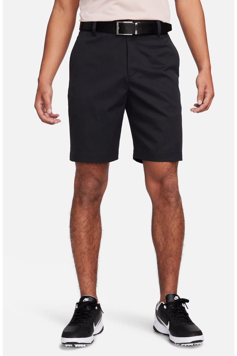 Dri-FIT 8-Inch Water Repellent Chino Golf Shorts, Main, color, 010 BLACK/BLACK
