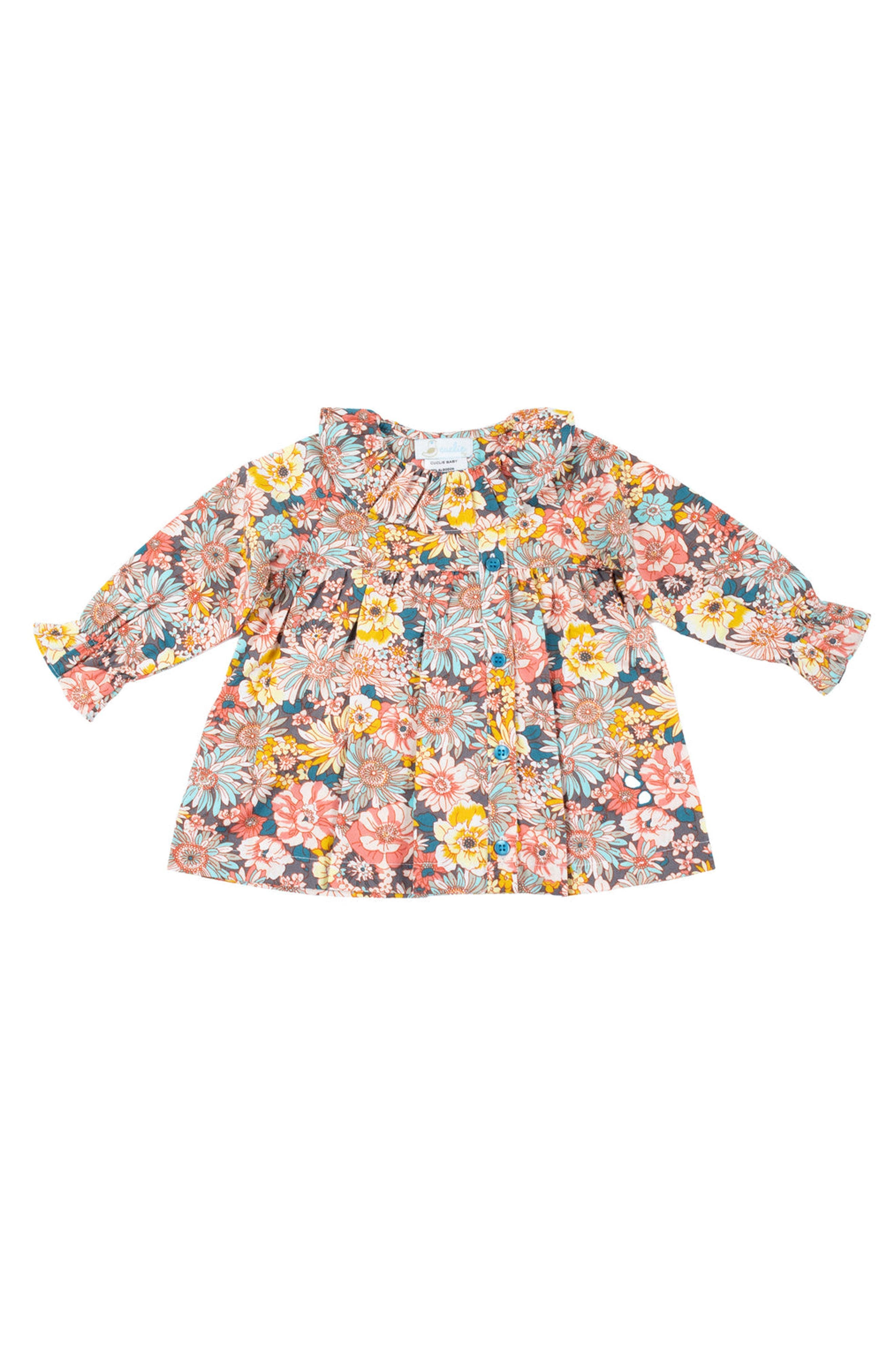 Cuclie Kids'  Fall Floral Blouse In Multi