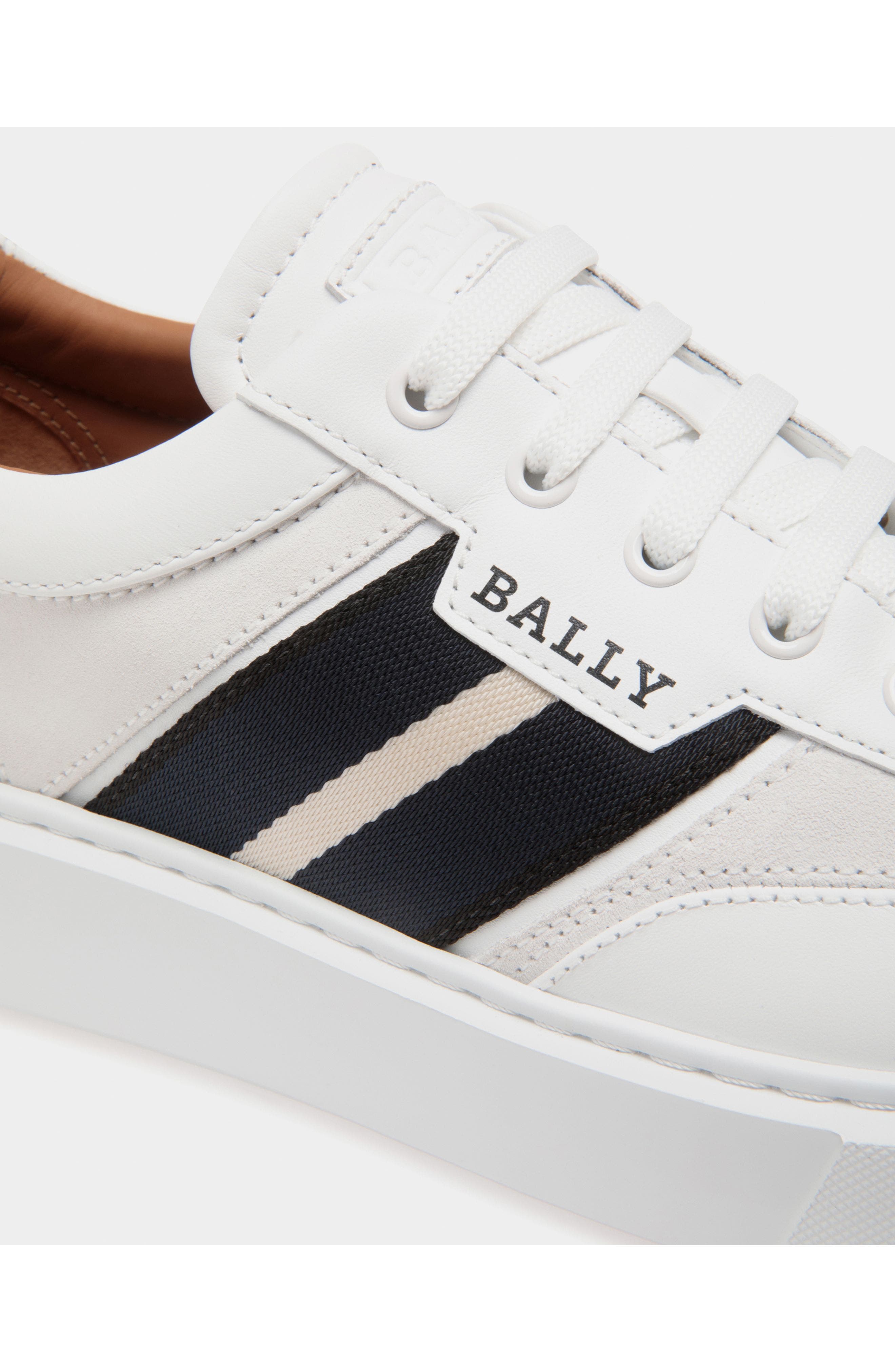 Bally Sneaker in Leather, Alternate, color, White
