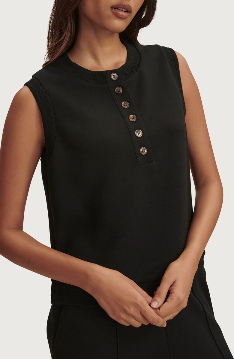 Varley Marla Button Placket Tank, Main, color, Black