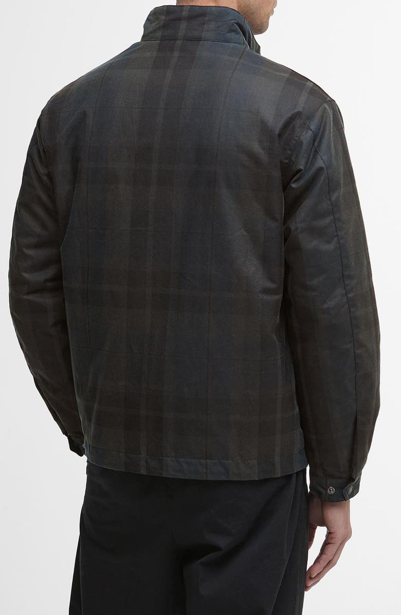 Barbour Check Harrington Waxed Cotton Jacket, Alternate, color, 