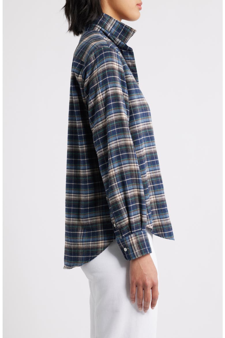 Eileen Plaid Relaxed Fit Button-Up Shirt, Alternate, color, GREY YELLOW BLUE PLAID