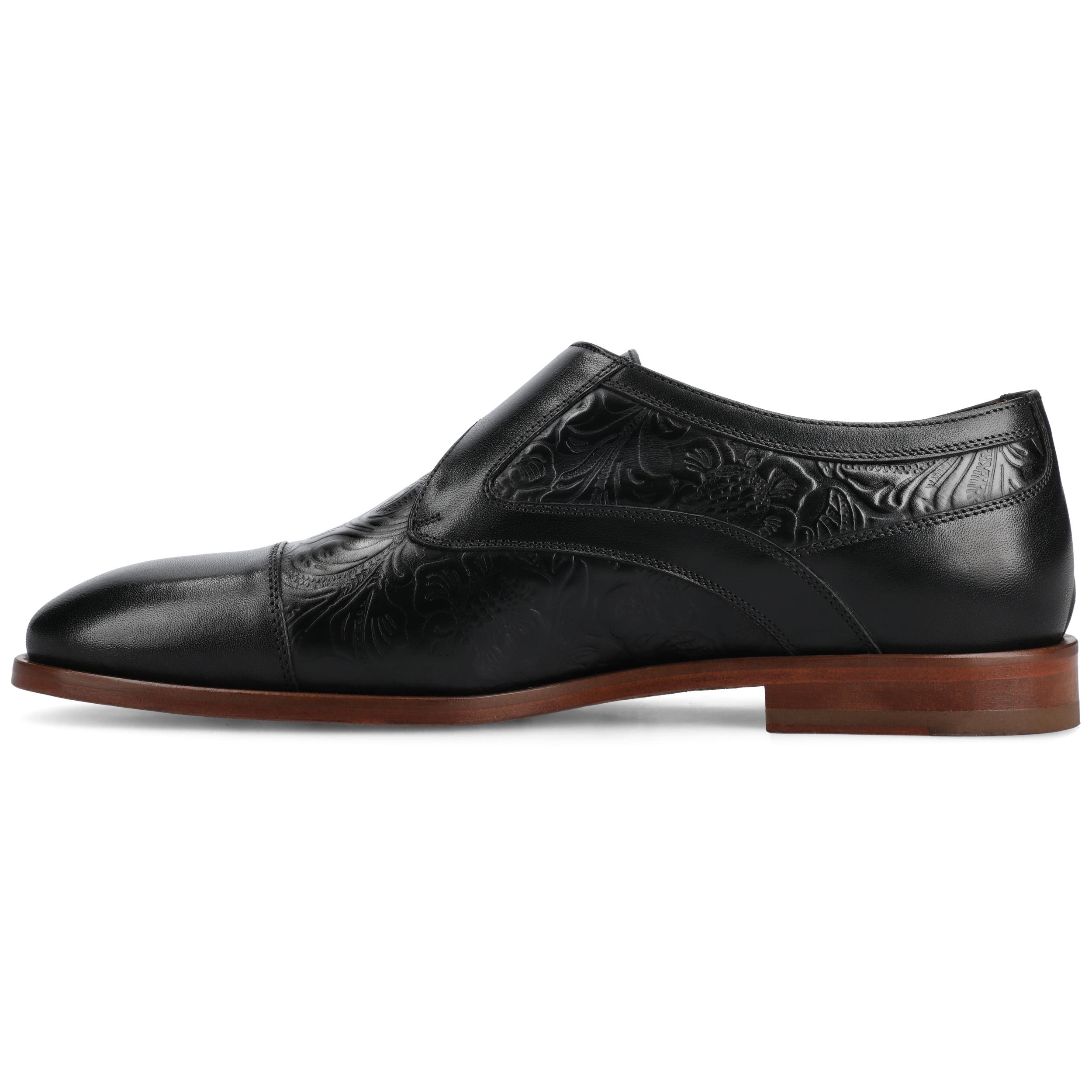 Men's Jack Monk Strap Dress Shoe, Alternate, color, Black Floral