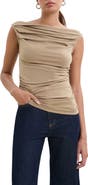 Marcella Cooper Ruched Boat Neck Top