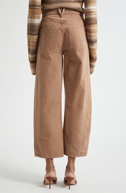 Veronica Beard Ryder High Waist Barrel Leg Jeans In Brown