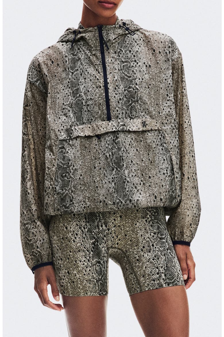 x Zendaya Python Print Water Repellent Anorak, Main, color, ANTLER/ BLACK