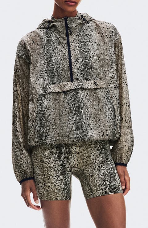 x Zendaya Python Print Water Repellent Anorak