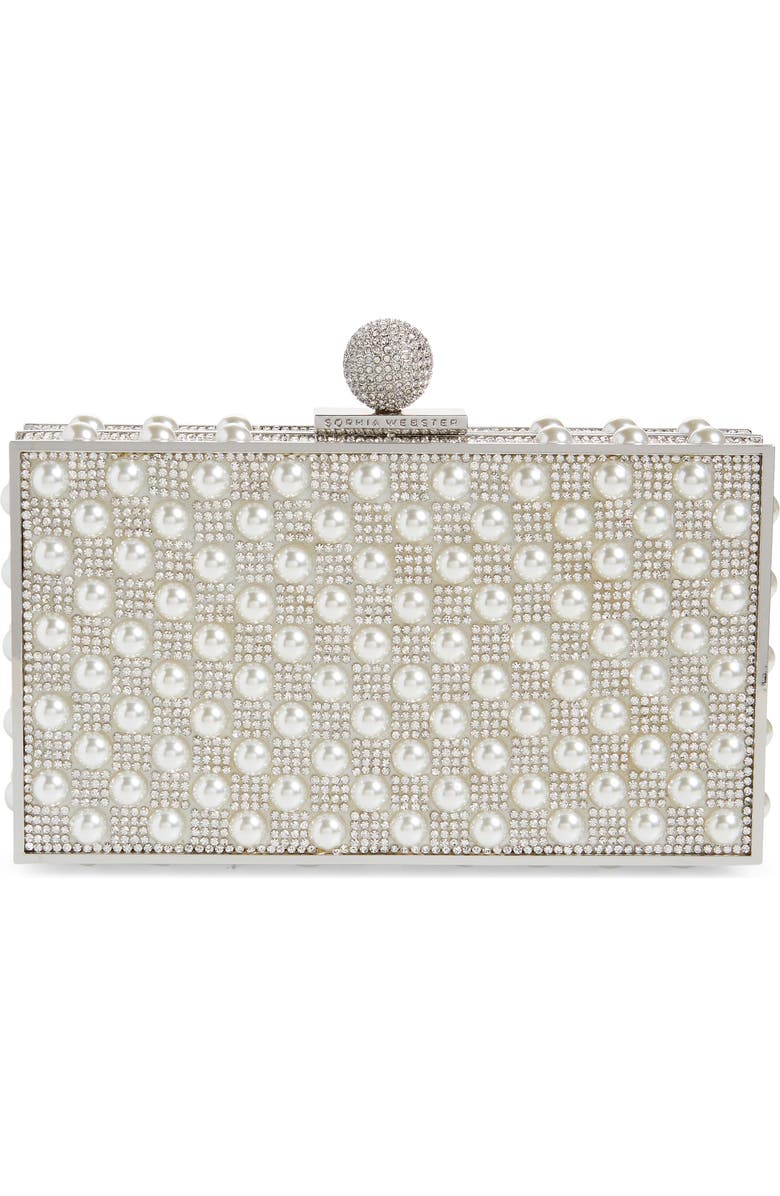 SOPHIA WEBSTER Clara Crystal Box Clutch, Main, color,