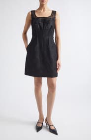 Jason Wu Collection Textured Fray Jacquard Minidress
