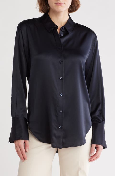 The Standard Women's Stretch Silk Button-Up Shirt
