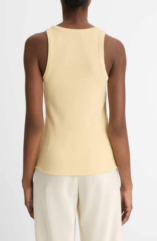 Vince Scoop Neck Rib Tank In Butter