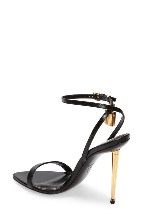 Tom Ford Padlock Pointy Toe Sandal In Black