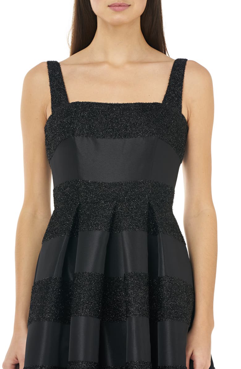 Carmen Marc Valvo Infusion Glitter Stripe Ballgown, Alternate, color, 